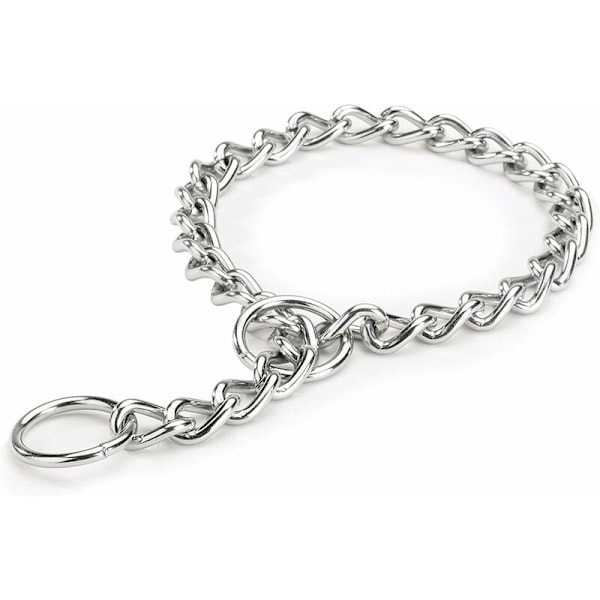 Rustfrit stål P Chock Metal kæde hundehalsbånd Halsbånd Gå træning kæledyr Tilbehør til små mellemstore store hunde-3,0 mmx55cm