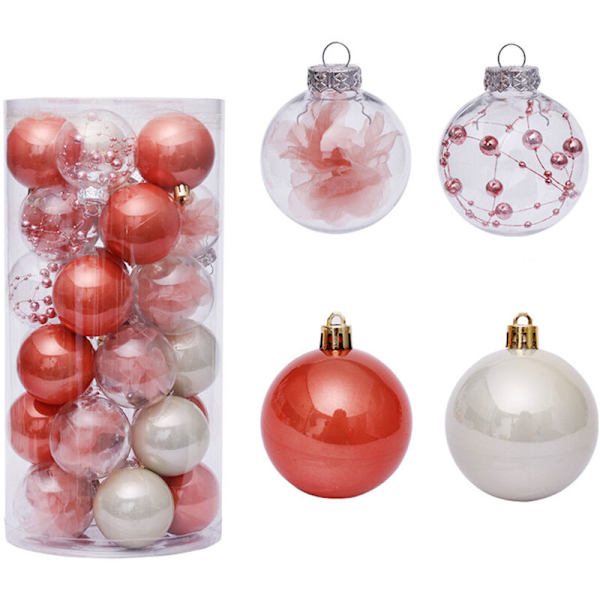 30 stycken 6cm/2.36” Julgranskulor Julgranspynt Osplitterliga Plast Julgransdekorationer Julgranskulor Hängande Smycken P