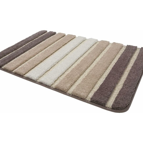 Non-Slip Bath Mat, Extra Soft Bathroom Rug, Machine Washable, Water Absorbent, 40 x 60 cm, Beige-