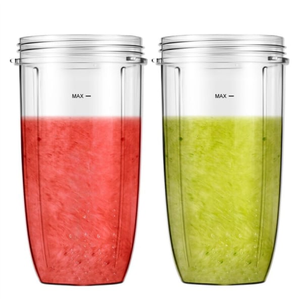 Blender-erstatningskopper, 32 oz kopper kompatible med 600W/900W blendere (2-pakning)