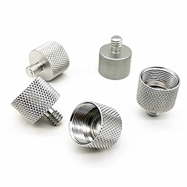 12 st 5/8 tum till 1/4 tum Hantrådad Mikrofonadapter för Stativklämma (Silver)