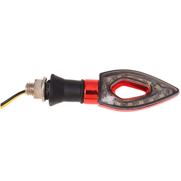 2X 12V Universal Motorcykel Blinklys Signallampe Blinklys - RØD