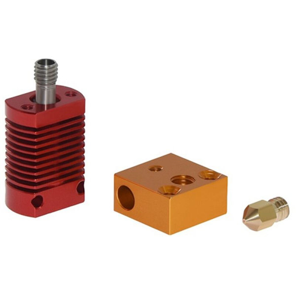 MK8 Hotend CR10 CR10S Monterad Extruder med Aluminium Uppvärmningsblock 0.4mm Munstycke (12V 40W)