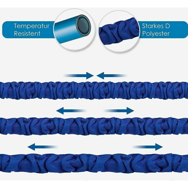 Utvidbar hageslange 15M/50FT Fleksibel hageslange Retractable slangekoblinger med 7 sprayfunksjoner for hagevanning og rengjøring (15m)
