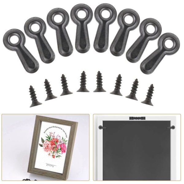 Bilde Ramme Vrid Knapp Festemidler Sett, 100 PCS Bilde Ramme Brakett Klips Bilde Ramme Maskinvare Klips