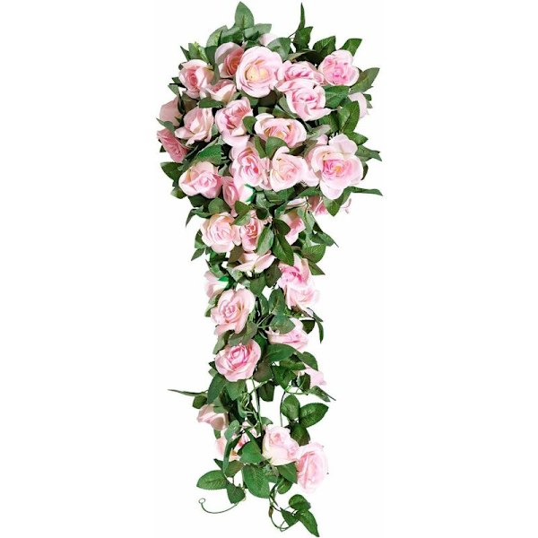 Konstgjorda Blomstergirlander Konstgjorda Rosrankor Falska Silke Rosblommor Hängande Girlander 2 St 230 cm Utomhus Konstgjord Blomma för Hem Bröllop Gar