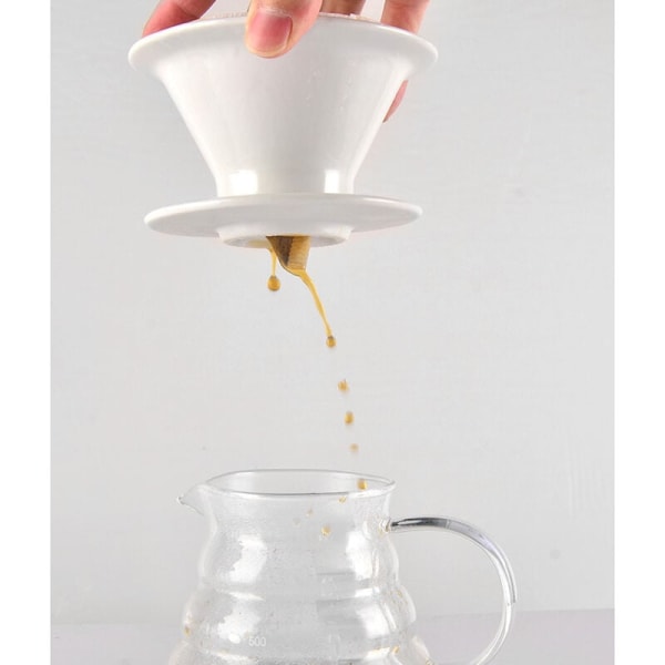 Kaffe Håndvask Filter Keramisk Kop Behagelig Dryp Sæt Kaffe Kop Kaffe Tragt Deling Pot 1-2 Kop