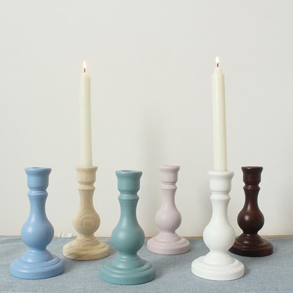 Trefarget trelysestake enkel dekorasjon lysestake liten borgerlig lysestake dekorasjon,D