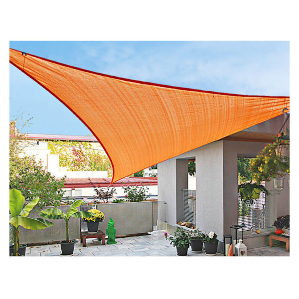 3 x 3 x 3M Varjostuspurje Kolmio UV-Suoja Auringonsuojapurje Auringonlippa Vedenpitävä Ulkoterassille Oranssi Pergola