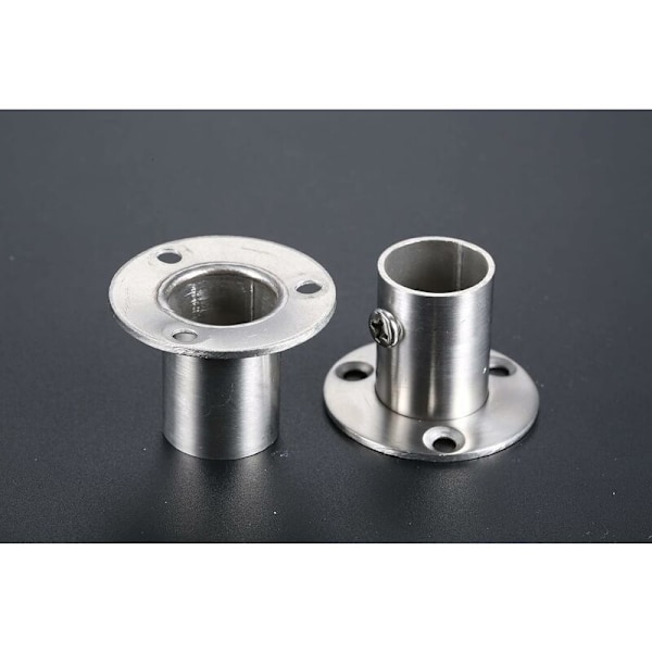 2 stk. støtter med stropp for garderobestang i rustfritt stål, 19 mm