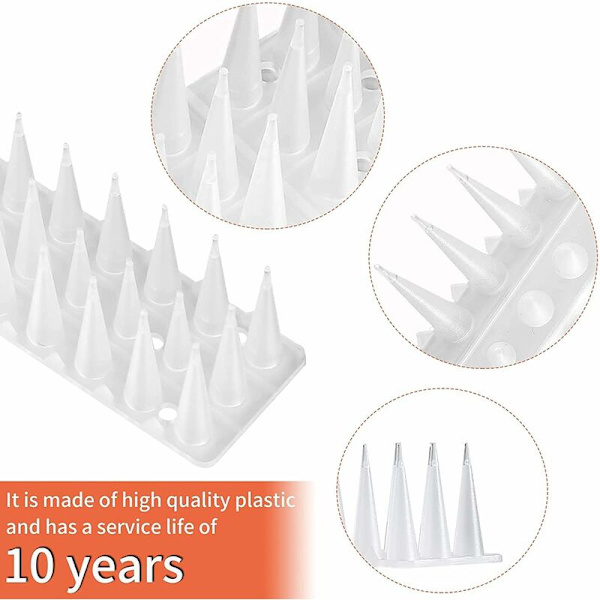Fugle-Pigge, 5m Fugle-Pigge, Due-Pigge, Anti-Krage System, Mod Fugle Pigge Fugle Sikker for Duer, Spurve, Krager, Balkon (W