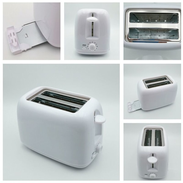 Automatisk Toaster 2 Skive Frokostsandwichmaker Baking Cooking Tool Rask Oppvarming Brød Toaster Frokost Lag EU-Plugg