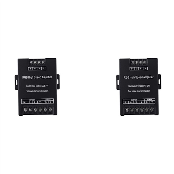2x 30A 50A 400W RGB Snabb LED Enfärgad Repeaterförstärkare för Stripbelysning