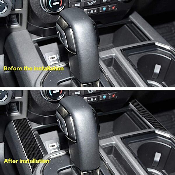 Bilfiber Side Gear Shift Panel Dekoration Ramme Tilbehør Til 2015 2016 2017 2018 2019 2020