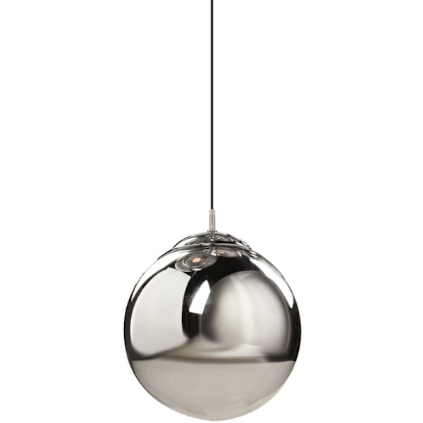 Moderne Pendellamper Sølv Kugle Hangelampe Glas LED Lampe Køkken Soveværelse Ophængslampe Armatur (20Cm)