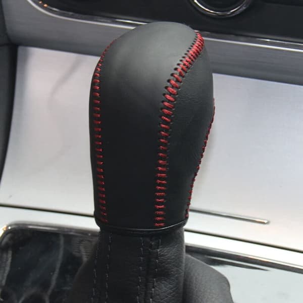 Läder växelspaksknoppsskydd för Golf 6 7 MK6 MK7 B7