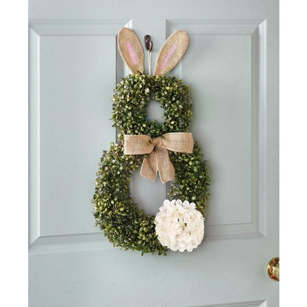 Cottontail Easter Bunny Wreath - Spring Front Door Decoration 30*50cm