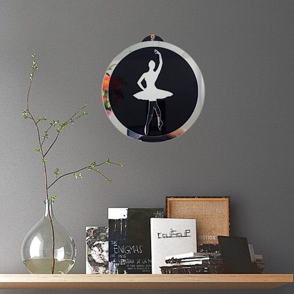 Akryl Rund Akryl Vägg Hänge DIY Kreativ Akryl Hängande Målning Personlighet Dekoration Balett Flicka Modell