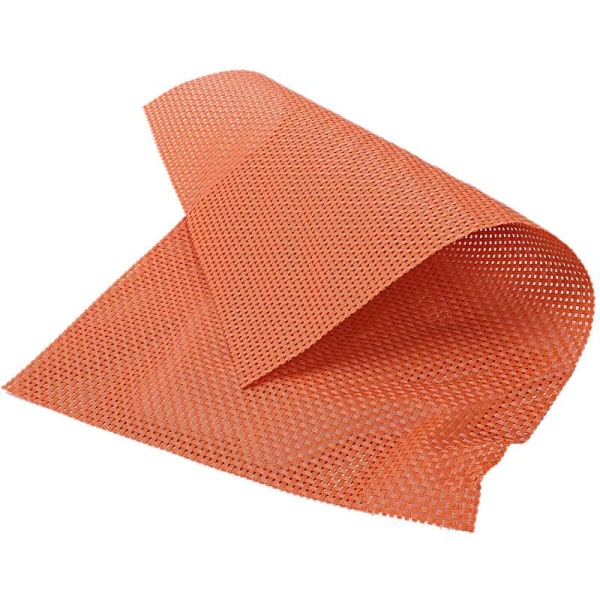 4 st/förpackning Armor Fashion Placemat PVC Matskivor för matbord Diskar Underlägg Vattentät Duk Underlägg Halkskydd - Orange