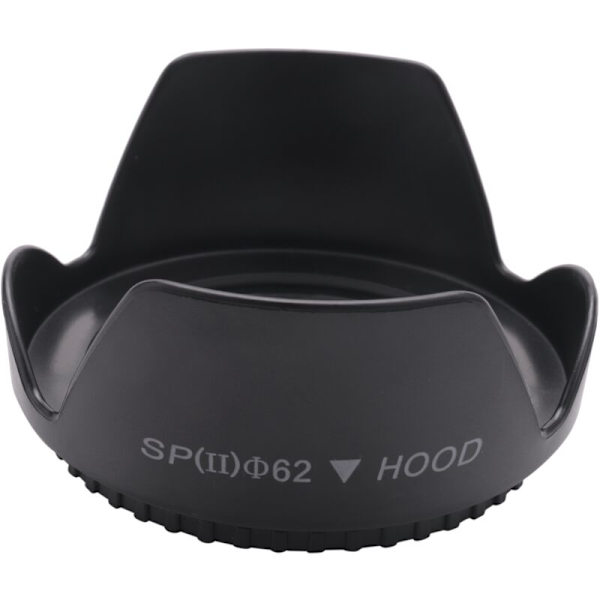 DC-SN HOOD 62mm skrue blomst kronblade objektiv solblender til 58mm objektiv sort
