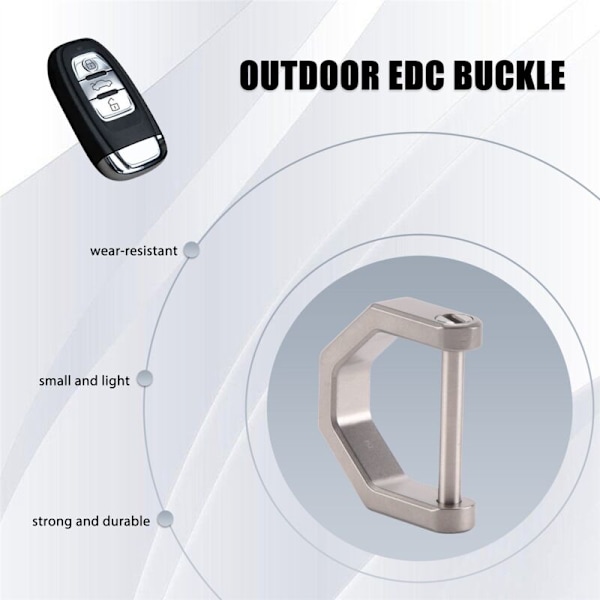 D-Type Multifunktionel Mini Fuld Titanium Spænde Bil Nøglering Udvendig EDC Værktøj Hestesko-L