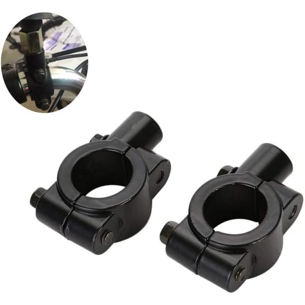 2 stk. Universal Motorcykel Styr Montering 22mm Sort