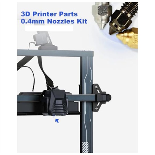 15 kpl Elegoo Neptune -sarjan 4 suuttimia, 3D-tulostin, 0,4 mm korkean lämpötilan sarja Neptune 4 Pro:lle
