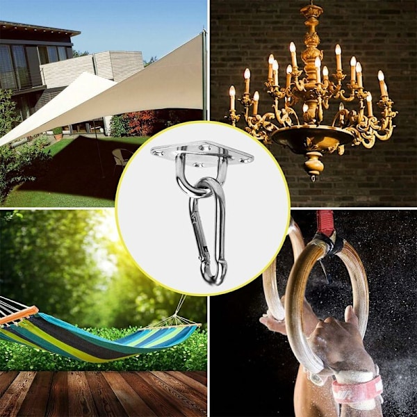 Fästkit för solsegel i triangel, kvadrat och rektangel 304 rostfritt stål Solsegel fästtillbehörssats, Solsegel monteringskit (12 delar
