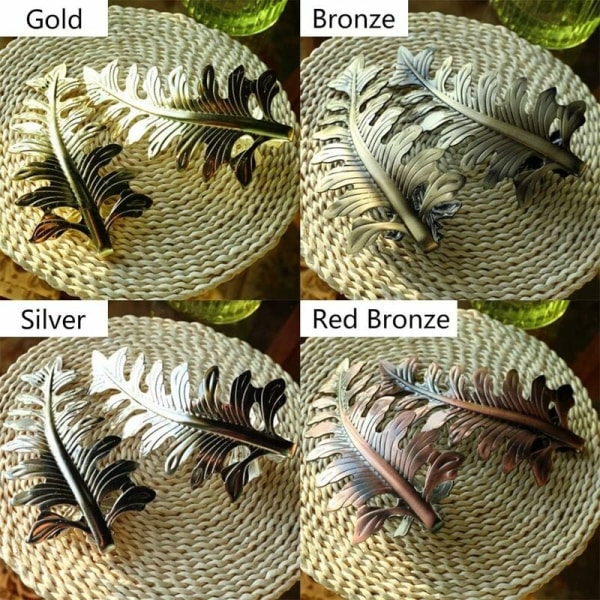 Gardinstangsholdere, Brede Antikt Blad Design Gardinstangsholdere, U-formet Gardinstangsholder Gardinholder Tilbageklips Metal Krog Til Soveværelse, Stue