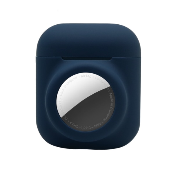 Anti-tabt Apple Bluetooth headset beskyttelsescover til første og anden generation af airpods (midnatsblå)