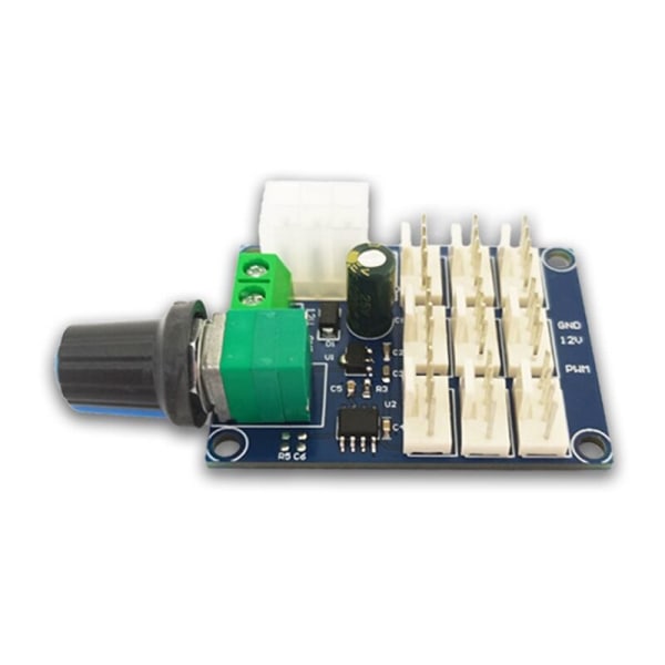 12V Computer Case Fan Controller Multi-Channel PWM Controller NTC Temperaturstyringsmodul
