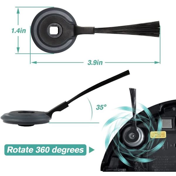 RVSBK950 Sidoborstar för ION Robot By - Kompatibel med R85 RV850 R71(RV700 N) Dammsugare