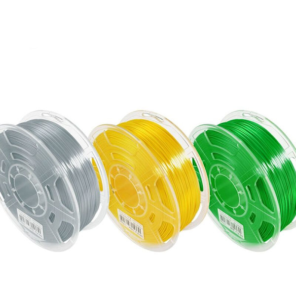 3D-printerforbrugsstoffer Silke Høj Glans 1,75 mm Print Filament Høj Gennemsigtig 1KG FDM Wire, Hvid