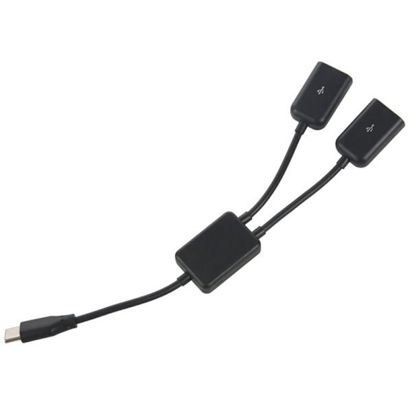 4X Type C OTG USB-uros-liitäntä Dual 2.0 Latauskeskus 2 Porttia Kaapelin Y-jakaja