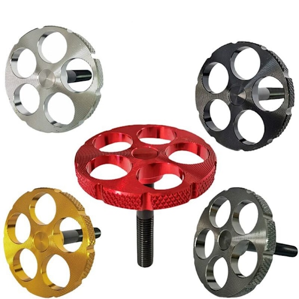 For Folding Bike Frame Round Hinge Lever Clamp Beam Head Tube Folding Buckle Aluminum Alloy for Brompton, Red