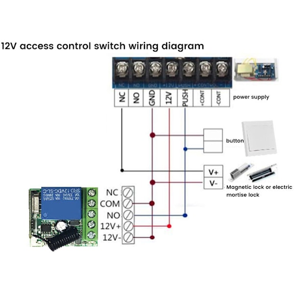 RF 433MHz Trådløs Brytermottaker DC 12V Enkelt Relé Mottakermodul med Universell Trådløs Fjernkontroll 2 stk