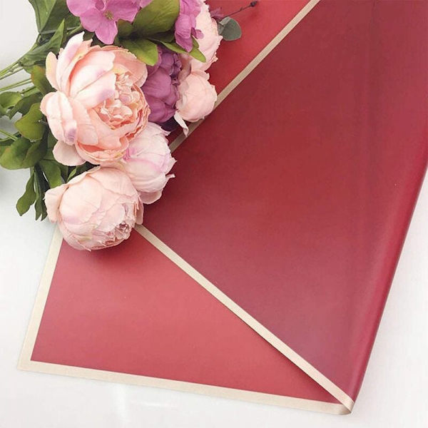 Blombuketter Inslagning Papper för Mors Dag Wrap Vattentät Blomsterhandlare Papper Inslagning 20 Ark Bourgogne