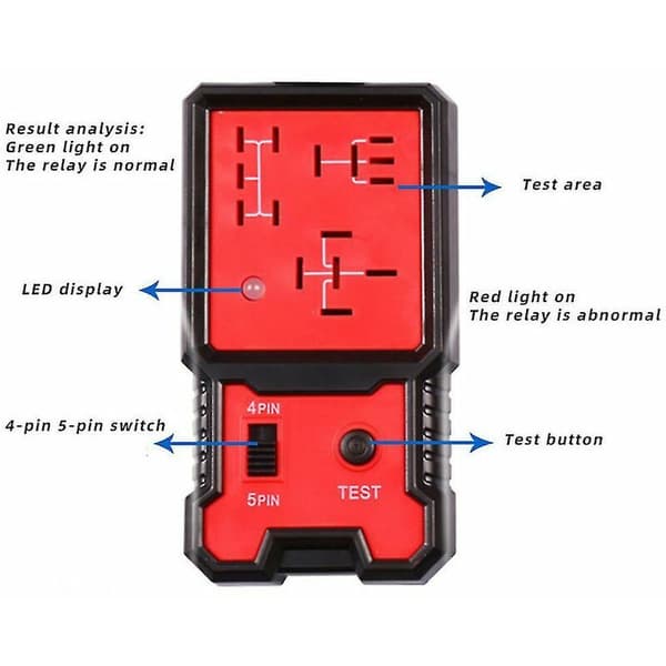 Universal elektronisk bilrelétester, egnet for bilbatteritestere