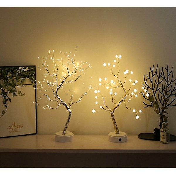 LED nattlys bonsai trelys himmel full av stjerner belysning ferie lys hjem fest bryllup interiør dekorasjon nattlys Hvit 108led
