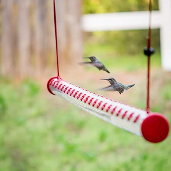 Hengende fuglemater med hull Transparent fôrrør Finker Fuglemater Utendørs hage Vindusdekorasjon-A