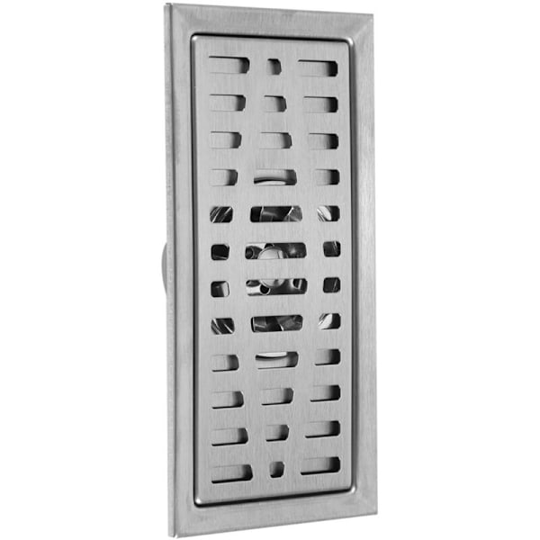 20x10cm Rektangulær Gulvrist i Rustfritt Stål - Bad, Dusj, Kjøkken