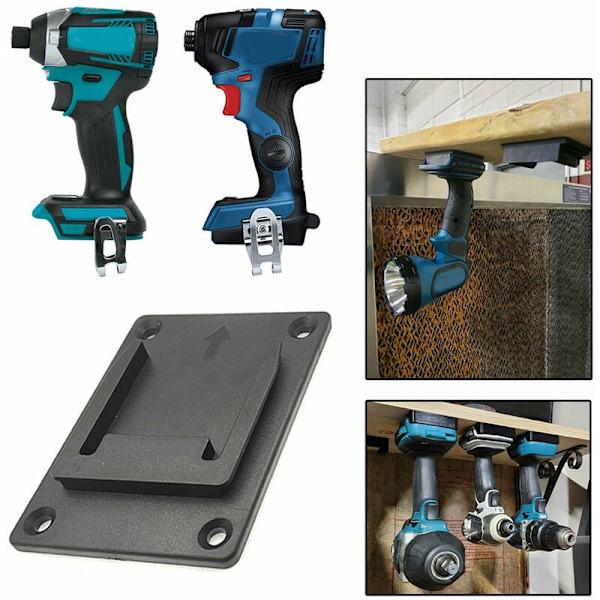 5 kpl sarjaa sopii Makita & Bosch Sch 14.4V/18V litiumparistotyökalun pidikkeen kiinteään jalustaan (musta)