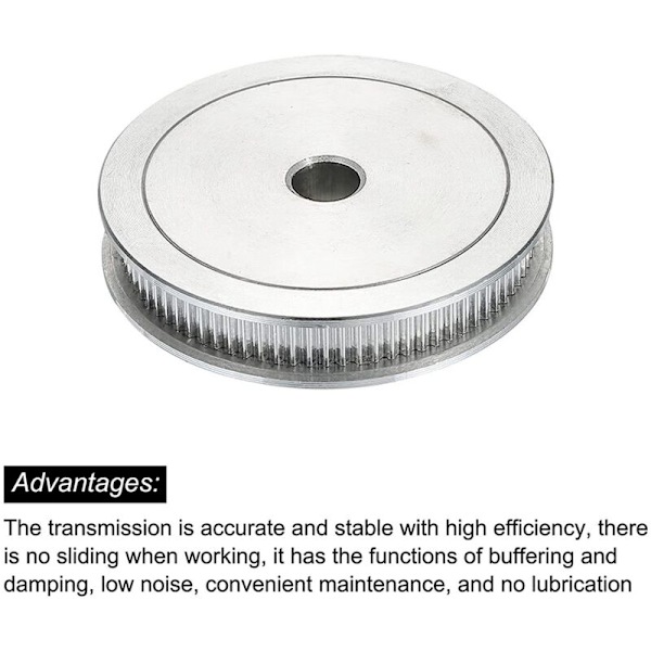 80 Tennes 2GT Synkron Hjul AléSage 12 mm for 3D-skriver GT2 Timing Belt