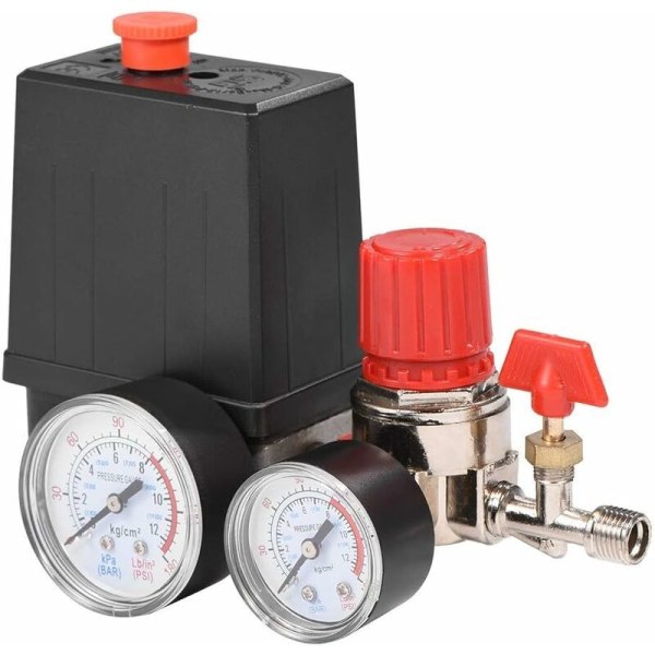 Luftkompressor - trykmålerkontrolventilregulator med trykmålere til kompressor