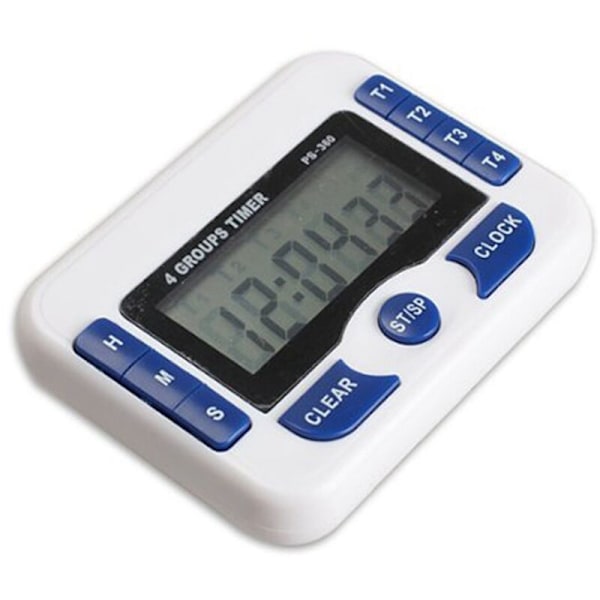 3-kanals timer digitalt display timer nedtællingsur præcist timing enhed blå