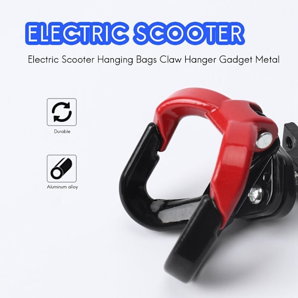 Elektrisk Scooter Aluminium Dobbelkrok for Max G30 Scooter Henger Gadget Klo Rød