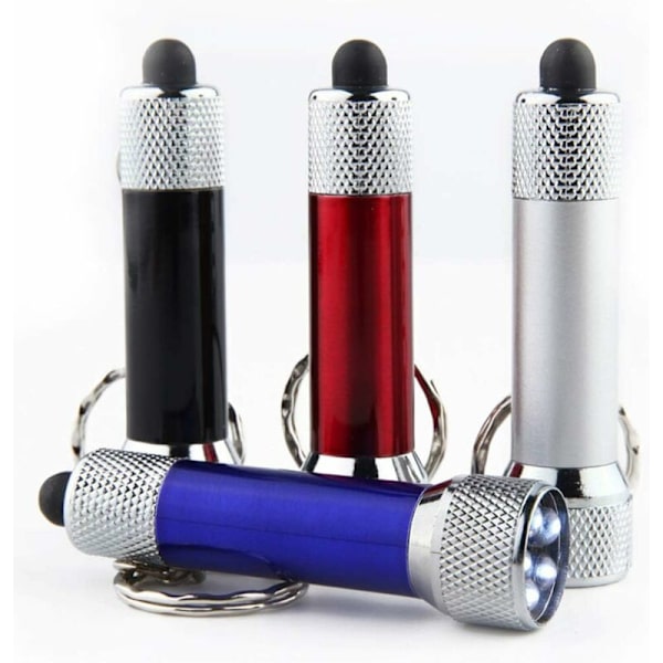 10 stk Nøkkelring Lommelykt Bærbar Mini Lommelykt Nøkkelring LED Lampe for Vandring Camping Reise