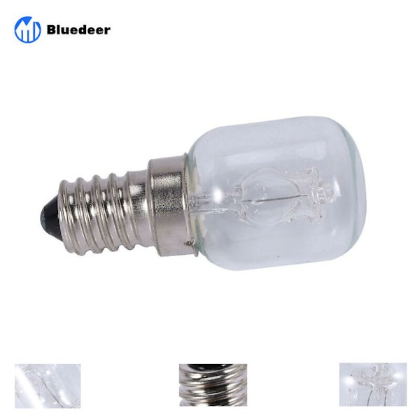 2x E14 Høytemperatur Lyspære 500 Grader 25w Halogen Boble Ovn Lyspære - subaoe