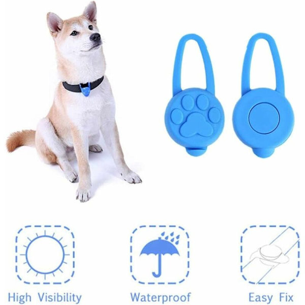 5 stycken LED-blinkande ljusberlocker, hundar silikon LED-halsband djur ljus halsband, berlocker för katt hundhalsband