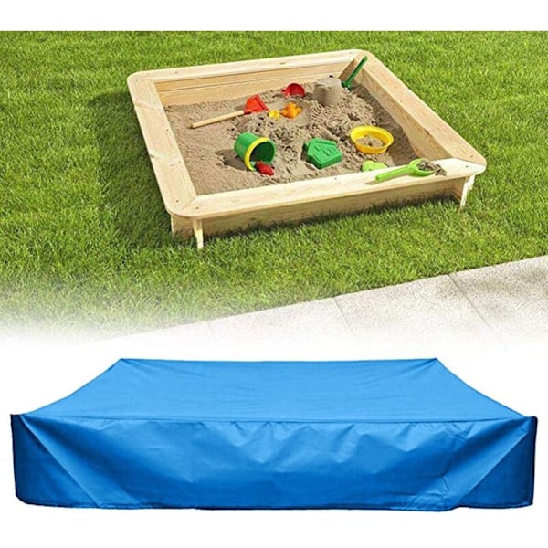 Sandkasse Dæksel, Sandkasse Dæksel, Sandkasse Dæksel, med Snøretræk, til Sandkasse, Swimmingpool, Have eller Farm (Blå, 120 x 120 cm)